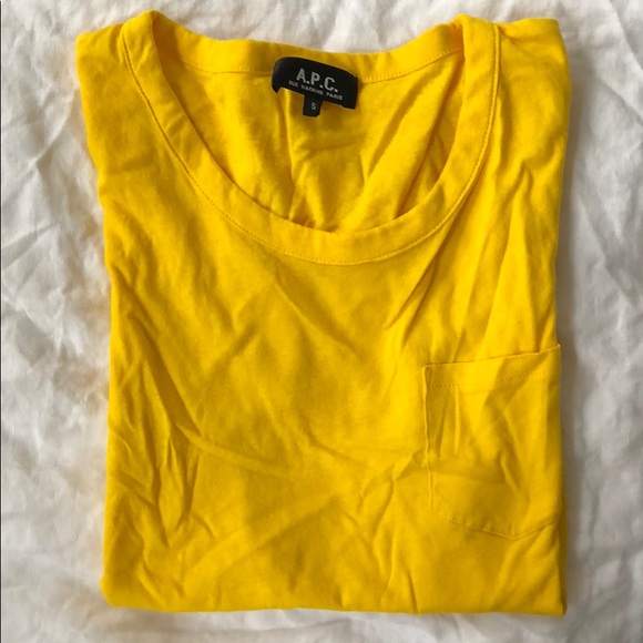 APC Canary Yellow T-shirt with pocket - Picture 1 of 1